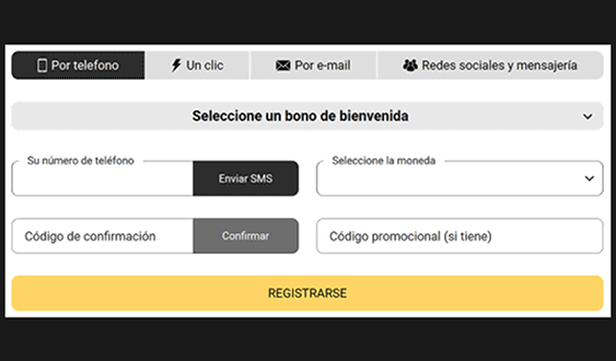 Completa el proceso de acuerdo al método de registro que elijas Completa el proceso de acuerdo al método de registro que elijas